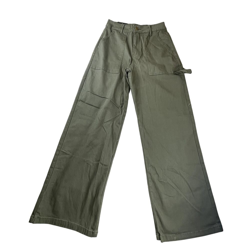 New Carpenter Pants Wide Leg American Bazi Los Angeles NWT S Small Green